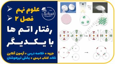 آزمون درس دوم علوم نهم – رفتار اتم ها با یکدیگر